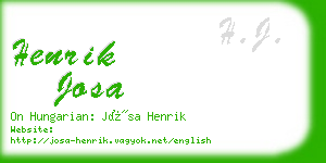 henrik josa business card